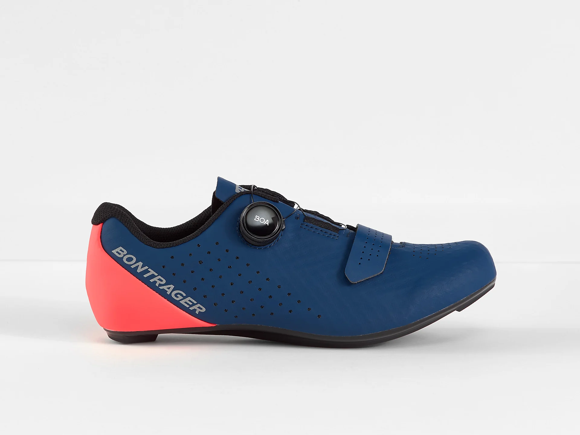 Bontrager Circuit Road Cycling Shoe - Nautical Navy/Radioactive Coral - Image 2
