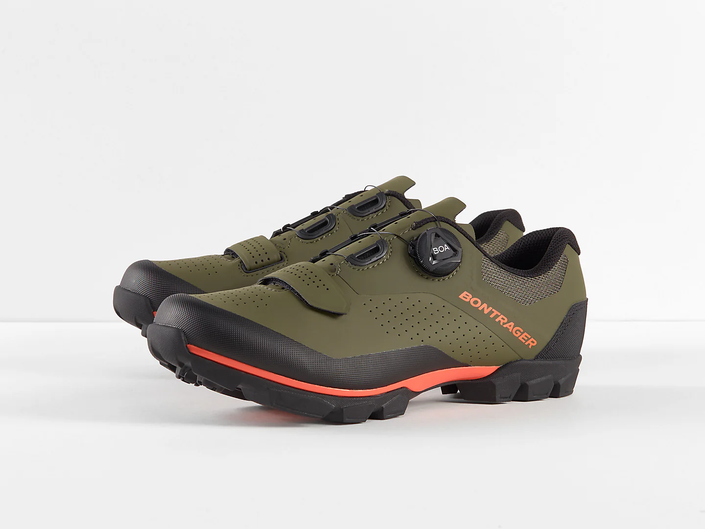 Bontrager Foray Mountain Bike Shoes - Olive Grey/Radioactive Orange - Image 4