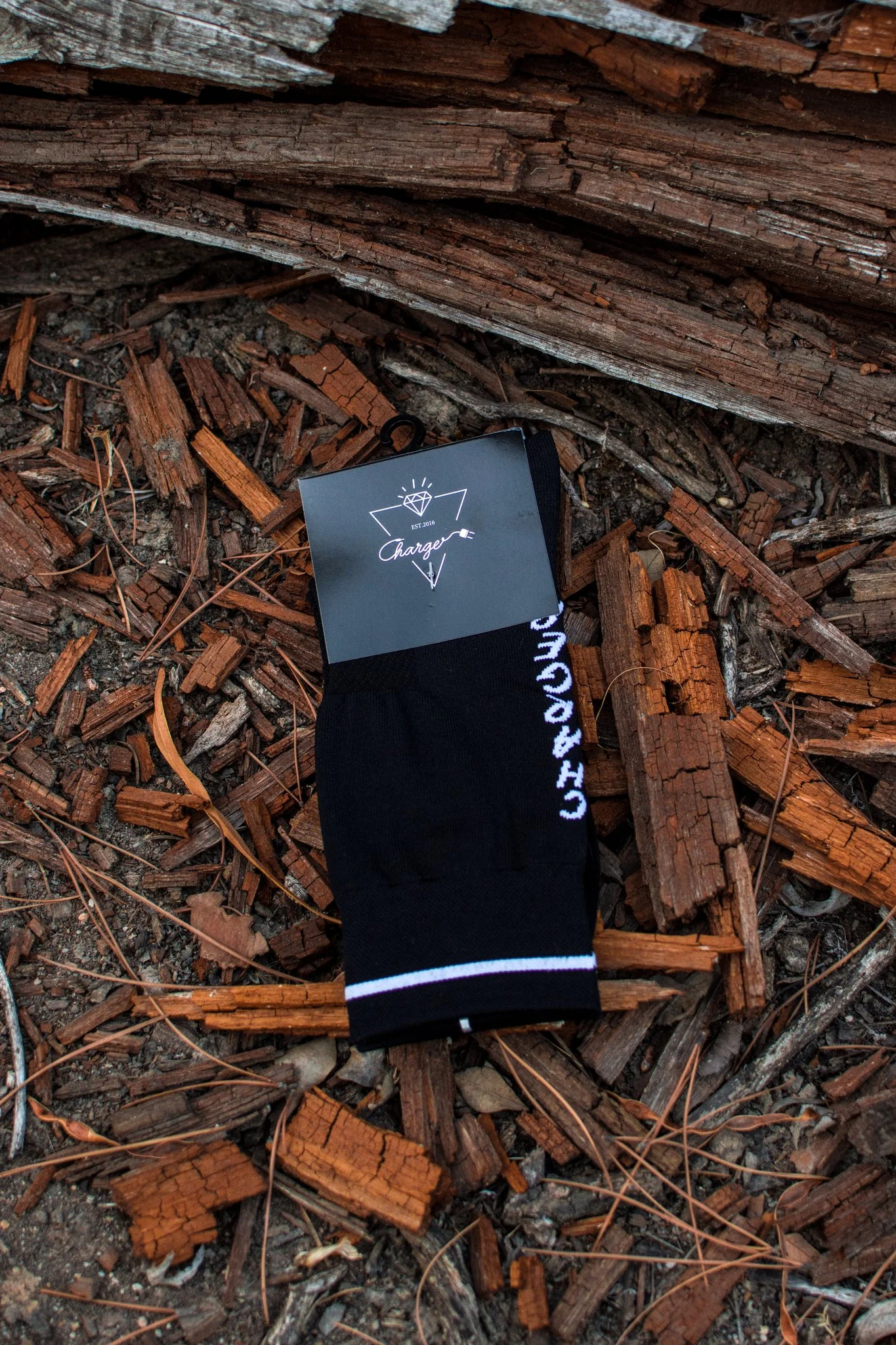 Charger socks - Black simple - Image 3