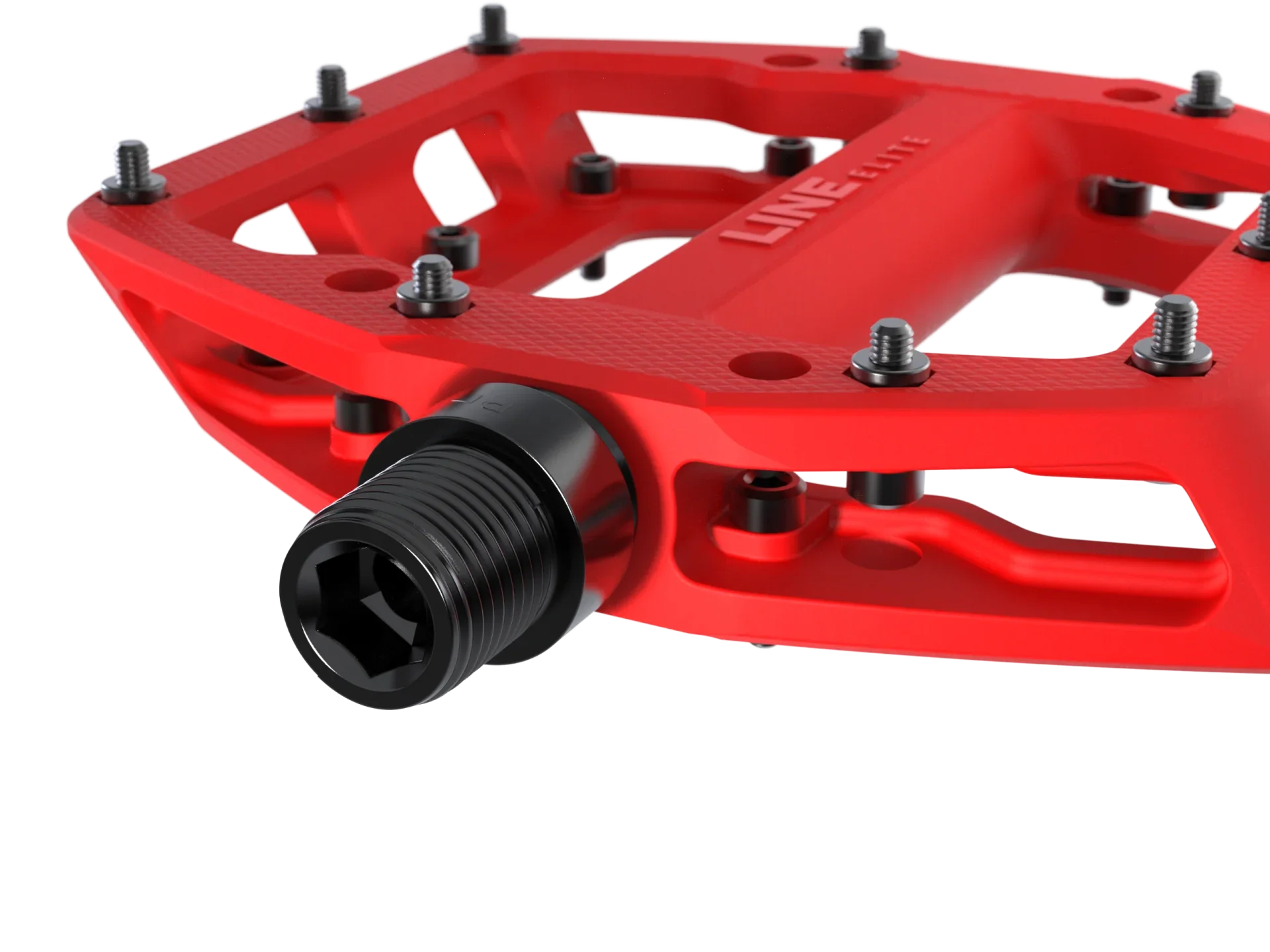 Trek Line Elite MTB Pedal Set - Radioactive Red - Image 3