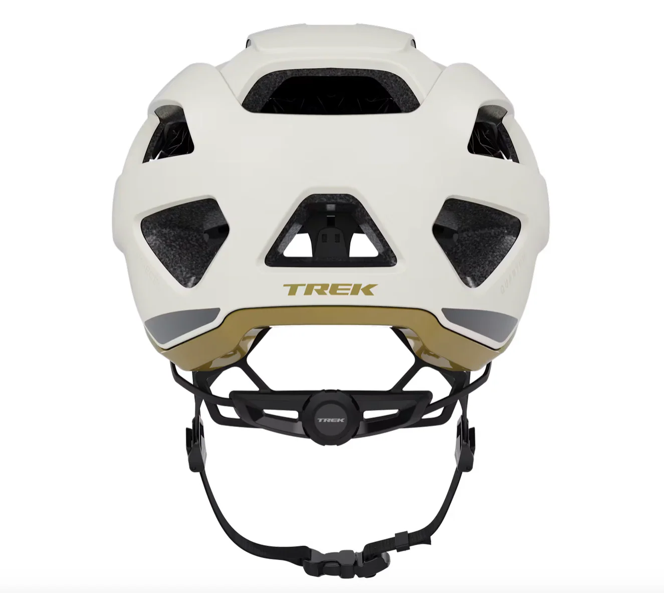 Trek Quantum WaveCel Mountain Bike Helmet-  Matte White/ Old style Gold - Image 6