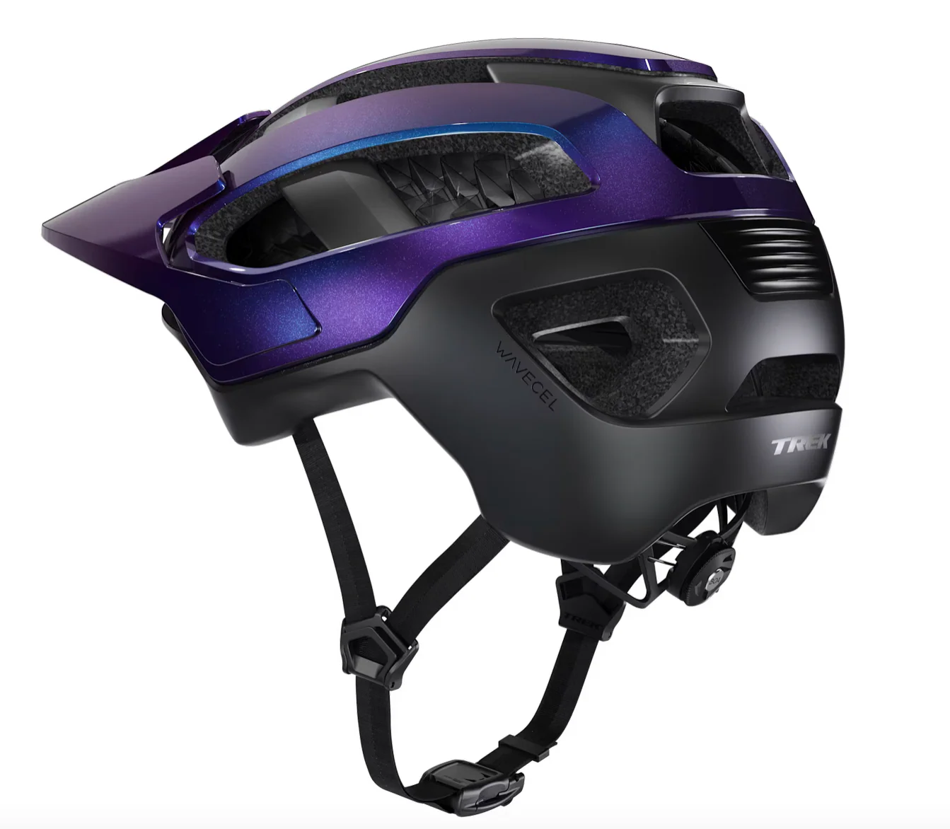 Trek Rally WaveCel Mountain Bike Helmet- Purple Flip/ Black - Image 6